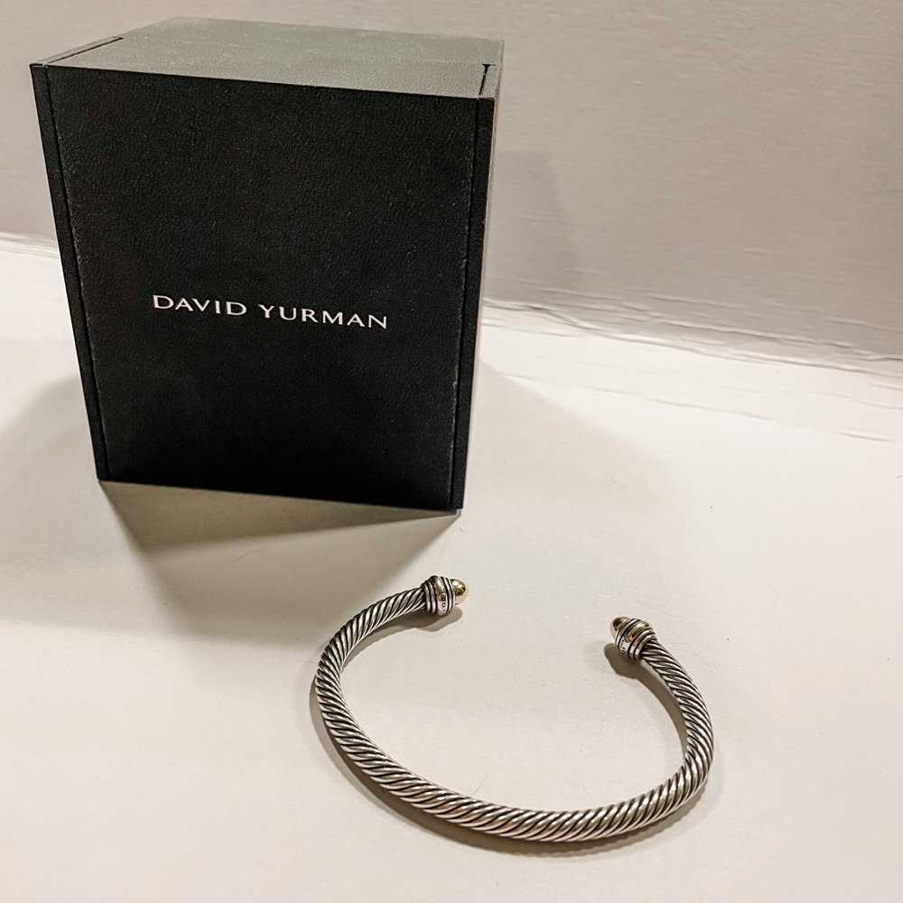 David Yurman 5mm Classic Gold Dome Cable Bracelet Size L